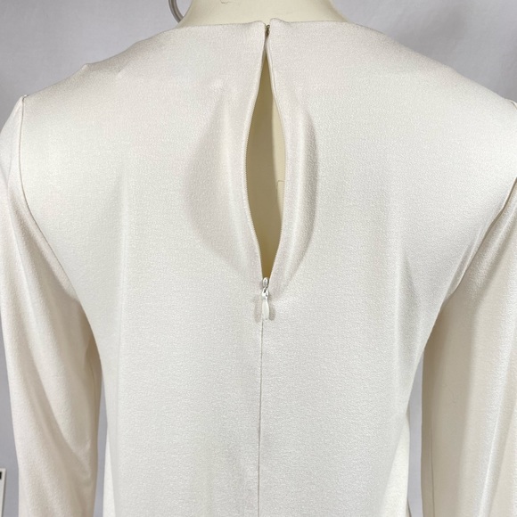 White Ann Taylor Twist-Front Top Size Small - Picture 7 of 8